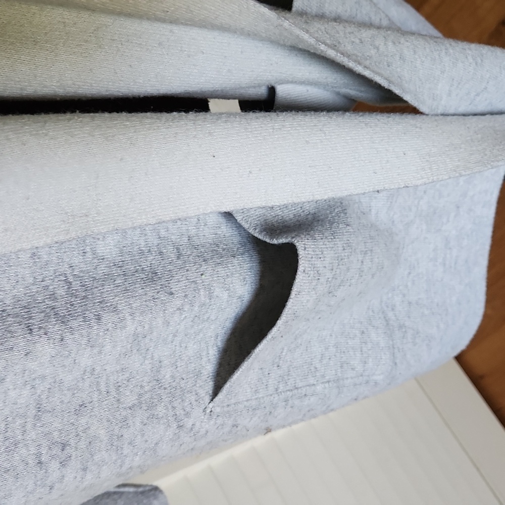 Loft Plus Reversible Coatigan 2x White Grey Wool Blend - Picture 4 of 8